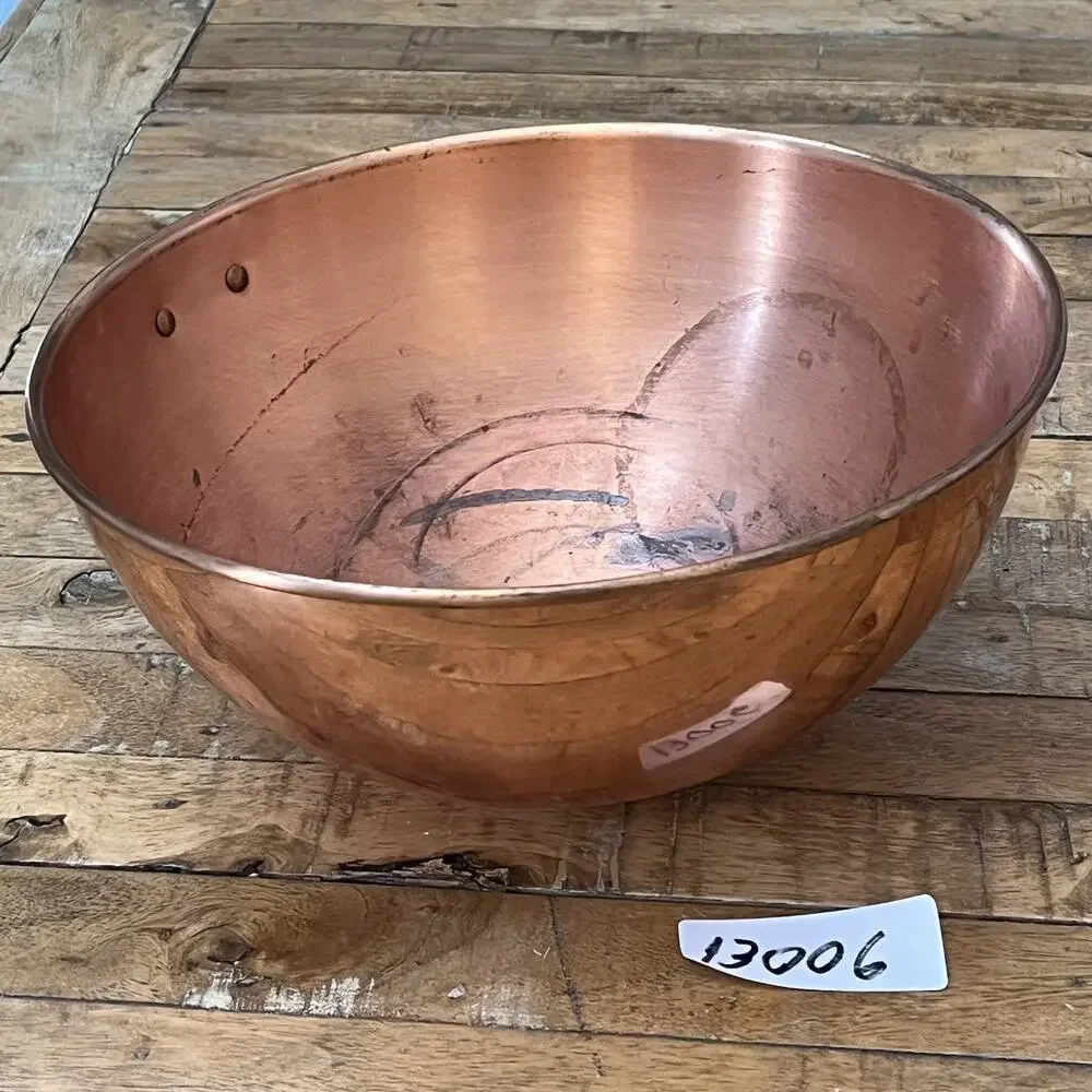 Vintage Copper Mixing Bowl 10